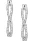 Фото #3 товара Серьги Macy's Diamond Twist J-Hoop