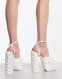 Фото #4 товара Public Desire Exclusive Magnum platform sandals in white