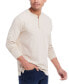 Men's Micro-stripe Long Sleeve Henley