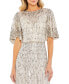 Фото #2 товара Women's Sequin Flounce Sleeve Midi Dress