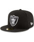 Фото #1 товара Men's Black Las Vegas Raiders B-Dub 59FIFTY Fitted Hat