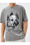 Фото #5 товара Футболка Koton Oversize Skull Print Crew Neck