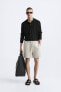 100% linen bermuda shorts