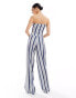 Фото #4 товара ASOS DESIGN co-ord textured wide leg trousers in stripe