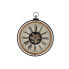 Фото #1 товара Настенное часы Home ESPRIT Чёрный Бежевый Позолоченный Натуральный Металл древесина сосны 74 x 9 x 91 cm