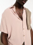 ASOS DESIGN relaxed viscose shirt in dusty pink