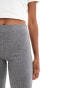 ONLY Tall high waisted flared trousers in grey melange