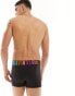 Calvin Klein Pride cotton stretch trunks in black with rainbow logo