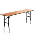 Фото #1 товара 6-Foot Rectangular Wood Folding Training / Seminar Table With Smooth Clear Coated Finished Top