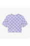 Фото #4 товара Checker Crew Crop Ii Kadın Mor T-shirt