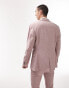 Фото #4 товара Topman super skinny two button wedding suit jacket in pink