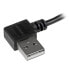 Фото #6 товара Micro-USB Cable with Right-Angled Connectors - M/M - 2m (6ft) - 2 m - USB A - Micro-USB B - USB 2.0 - Male/Male - Black