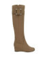 ფოტო #2 პროდუქტის Women's Genia Memory Foam Stretch Wide Calf Knee High Wedge Boots