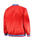 Men's Red LA Clippers Hardwood Classics Throwback Wordmark Raglan Full-Snap Jacket