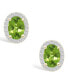 Фото #3 товара Серьги Macy's Peridot and Sapphire Halo Studs