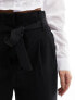 New Look paperbag waist formal trouser in black