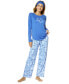 ფოტო #1 პროდუქტის Women's 3-Pc. Pajamas & Headband Set