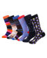 ფოტო #1 პროდუქტის Men's Bold Designer Dress Socks 6 Pack