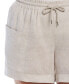 Фото #3 товара Plus Size Seamed Linen Drawstring Shorts