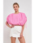 Фото #2 товара Women's Voluminous Cropped Top with Drawstring detail