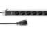 Фото #4 товара DIGITUS Socket Strip with Aluminum Profile, 8-way safety socket, 2 m cable, IEC C20 plug