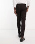 Фото #4 товара ASOS DESIGN skinny suit trousers in burgundy check