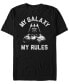 Фото #1 товара Star Wars Men's Classic Darth Vader My Galaxy My Rules Short Sleeve T-Shirt