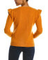 Фото #2 товара Philosophy Folded Shoulder Cashmere Sweater Women's Orange Xs