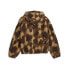 Фото #2 товара Puma Downtown Animal Print Sherpa Full Zip Jacket Womens Black Casual Athletic O