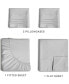 Фото #4 товара 4 Piece Deep Pocket Microfiber (Muted, Vibrant, Heathered) Sheet Set - California King