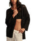 ფოტო #1 პროდუქტის Women's Cotton Open-Front Pointelle Cardigan