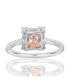 ფოტო #3 პროდუქტის Suzy Levian Sterling Silver Cubic Zirconia Cluster Bridal Engagement Ring