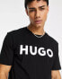 Hugo Dulivio logo t-shirt in black Черный, XS - фото #5