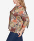 Plus Size Spice It Up Printed 3/4 Sleeve Top