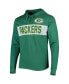 Men's Green Distressed Green Bay Packers Field Franklin Hooded Long Sleeve T-shirt