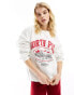 Miss Selfridge North Pole Christmas sweat in white