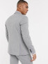 Фото #2 товара Selected Homme suit jacket with stretch in slim fit light grey