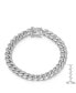 ფოტო #2 პროდუქტის Men's Stainless Steel Miami Cuban Chain Link Style Bracelet with 10mm Box Clasp Bracelet