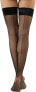 CALZITALY Hold-Up Fishnet Stockings with Back Seam | Lace Hold-Up with Seam | Black, Skin Colour | S/M, L/XL | Made in Italy, Rete Nera