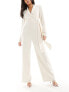 Фото #1 товара Pretty Lavish tailored jumpsuit in cream