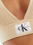 Фото #7 товара Calvin Klein Jeans rib sweater bralette in sand