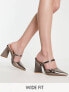 Фото #1 товара RAID Wide Fit Nima backless heeled shoes in metallic pewter
