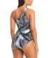 Фото #1 товара Women's Giving Attitude One-Shoulder Printed One-Piece Swimsuit