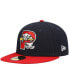 ფოტო #1 პროდუქტის Men's Navy Portland Sea Dogs Authentic Collection Road 59FIFTY Fitted Hat