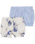 Baby 2-Pack Pull-On Shorts NB