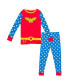 Girls Justice League Wonder Woman Pajama Pants and Pullover Shirt Sleep Set to