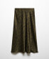 Women's Printed Satin Skirt