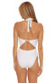 Фото #3 товара Trina Turk 299581 Women's Standard Tulum Plunge One Piece, White, 14