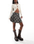 Фото #3 товара Noisy May elasticated mini skirt in black check