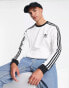 Фото #3 товара adidas Originals adicolor three stripe long sleeve t-shirt in white